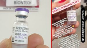 Çince yazılı Biontech aşıları kafa karıştırdı