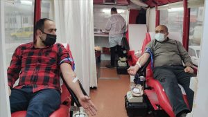 Amasya'da baba ile oğlunun kan bağışı yarışı