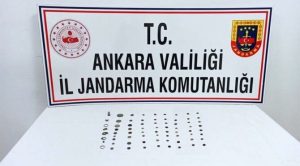 Ankara'da 63 sikke ve tarihi 10 obje ele geçirildi
